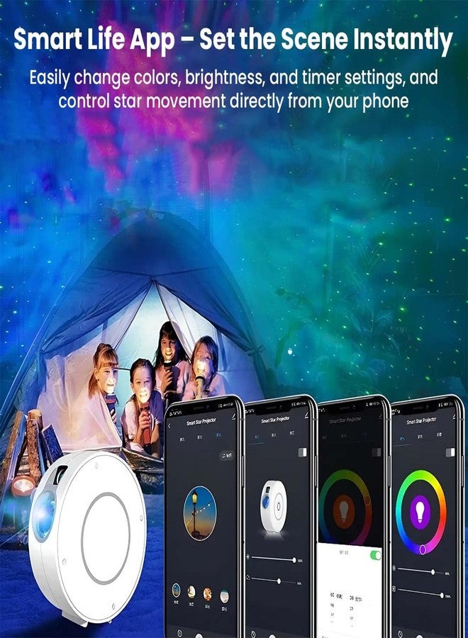 TECPHILE Smart WiFi Galaxy Starlight Projector Night Light with App & Voice Control, Scheduling, Timing, Adjustable Brightness & Speed, Compatible with Alexa & Google Home for Kids, Room Decor - Image 2